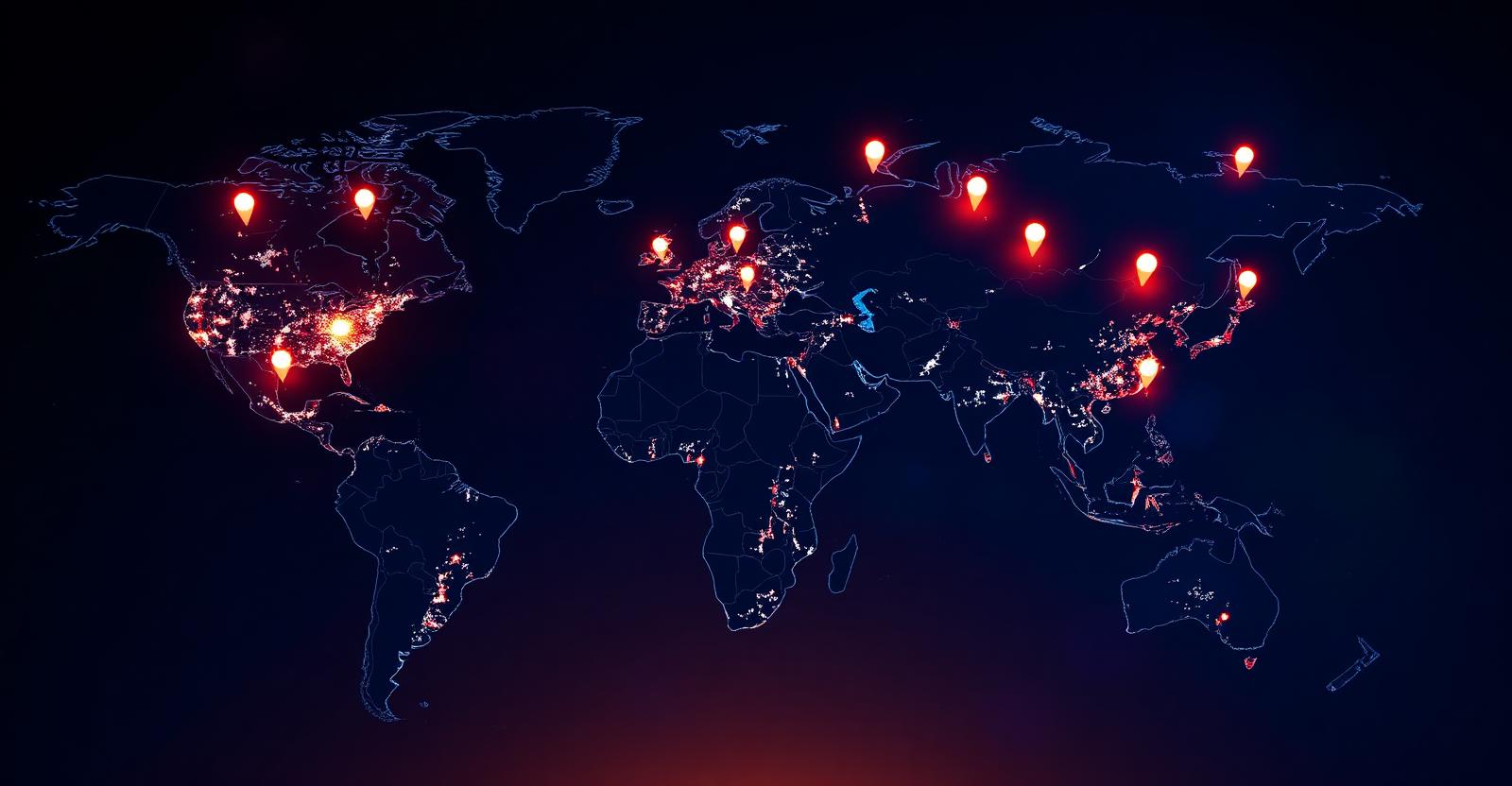 World map showing global reach of activations